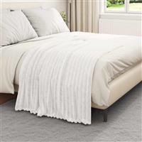 vidaXL Gooi Deken Wit 150 x 130 cm Fleece