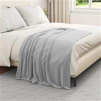 vidaXL Gooi Deken Grijs 130 x 150 cm Fleece
