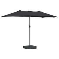 vidaXL Tuinparasol Zwart 385 x 209 x 244 cm Polyester