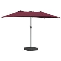 vidaXL Tuinparasol Bordeaux Rood 385 x 209 x 244 cm Polyester