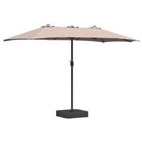 vidaXL Tuinparasol Taupe 385 x 209 x 244 cm Polyester