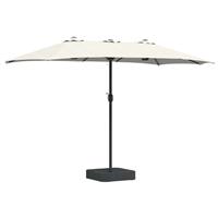 vidaXL Tuinparasol Zand en Antraciet 385 x 209 x 244 cm Polyester