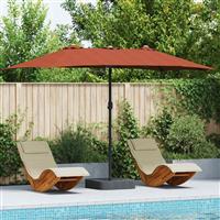 vidaXL Tuinparasol Terracotta 385 x 209 x 244 cm Polyester en staal