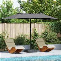 vidaXL Tuinparasol Antraciet 385 x 209 x 244 cm Polyester en staal