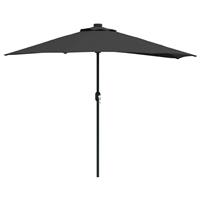 vidaXL Tuinparasol Zwart 294 x 150 x 224 cm Polyester en staal