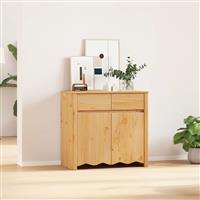 vidaXL Dressoir Drammen Eiken 79 x 43 x 75.5 cm Massief grenenhout