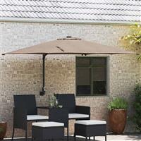 vidaXL Tuinparasol Taupe 248,5 x 247,5 x 160 cm Polyester en staal