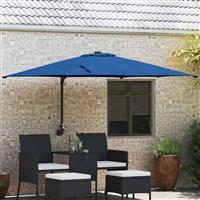 vidaXL Tuinparasol Azurblauw 248,5 x 247,5 x 160 cm Polyester en staal