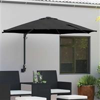 vidaXL Tuinparasol Zwart 248 x 248 x 148 cm Polyester en staal