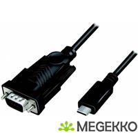 LogiLink AU0051A  kabel adapter 1,2 m USB C naar Seriel (9 pin)
