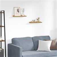 vidaXL Wandplank met plank 2 pcs Beige 40 x 9 x 3 cm Bewerkt hout