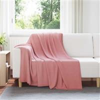 vidaXL Gooi Deken Roze 200 x 150 cm Fleece