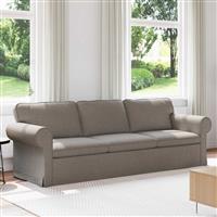 vidaXL Bank Taupe 215 x 82 x 80 cm Metaal