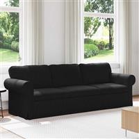 vidaXL Bank Zwart 215 x 82 x 80 cm Metaal