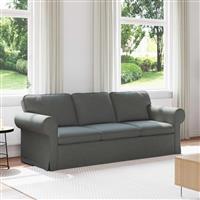 vidaXL Bank Donkergrijs 215 x 82 x 80 cm Metaal