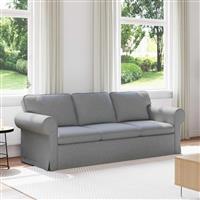 vidaXL Bank Lichtgrijs 215 x 82 x 80 cm Metaal