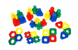 Gekleurde moeren en bouten