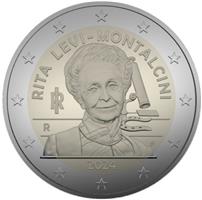 Italië 2 Euro 2024 Rita Levi Montalcini