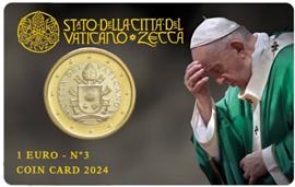 Vaticaan Coincard 1 Euro 2024 Nr. 3