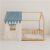 Katoenen tent voor bedhuis – Jeans Hoogte bedhuis: 135cm  Breedte: 80 cm