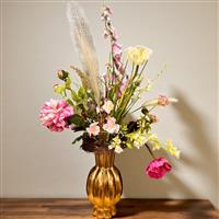 Kunstbloemen - veldboeket - roze tinten