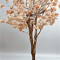 Kunstbloesemboom 200 cm – Abricot Peach Zalm – Handgemaakt op Gouden Houten Stam - Hotel Chique