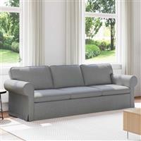 vidaXL Bank Lichtgrijs 245 x 82 x 80 cm Stof