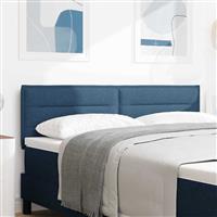 vidaXL Hoofdbord met hoofdeinde Blauw 160 cm Nep Leer