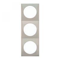 Berker Afdekraam Flow 3-Vaks Chroom Gelakt