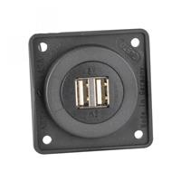 Berker Contactdoos 2x USB Lader 12V Inbouw Antraciet Mat