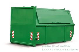 Goedkoop 10 m³ gesloten container Grofvuil huren