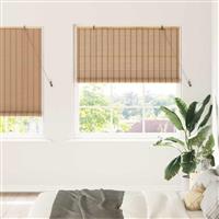 vidaXL Rolgordijn met gordijnen Natuur 150 x 220 cm Bamboe