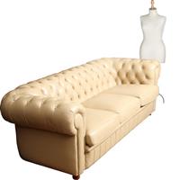Vintage Chesterfield bank 3 Seater creme soft seat (No.331535)