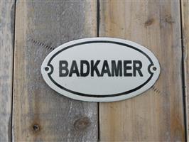 Deurbordje Badkamer - 13 x 7,5 cm - Emaille