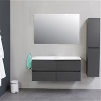 Badkamermeubel Boss & Wessing Pepper Acryl Wastafel Zonder Kraangat 120x55x46 cm Antraciet