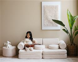 Wigiwama Settee Cream White Cream white