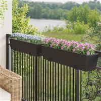 vidaXL Reling 2 pcs 80 x 17 x 17 cm Metaal