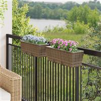 vidaXL Reling 2 pcs 50 x 17 x 17 cm Metaal