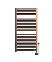 Elektrische Radiator BWS Lara 118.5x60 Cm Smart Wifi Geborsteld Brons Koper PVD