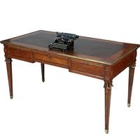 Frans bureau plat Napoleon III fraai brons en veel inlegwerk ca 1860 (No.362925)