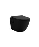 Wandcloset BWS Tado Pro met Bidetkraan Tornado Spoeling Mat Zwart 52.5 cm (incl. Zitting)