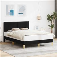 vidaXL Bedframe met hoofdeinde Zwart 140 x 190 cm Stof