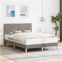 vidaXL Bedframe met hoofdeinde Taupe 120 x 190 cm Stof