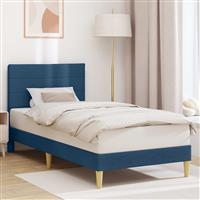 vidaXL Bedframe met hoofdeinde Blauw 90 x 190 cm Stof