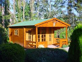 Blokhut 3838L met terras