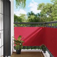 vidaXL Balkon Scherm Bordeauxrood 90 x 500 cm PU gecoat oxford alu
