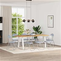 vidaXL Inklapbare stoel 8 pcs Grijs 48 x 43,5 x 81 cm Nep Leer