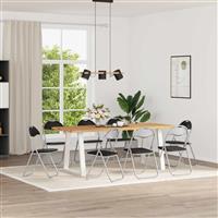 vidaXL Inklapbare stoel 8 pcs Zwart en Grijs 48 x 43,5 x 81 cm