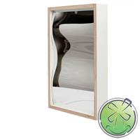 60x38cm Lachspiegel Bol Lengte White Wash (KJH47)