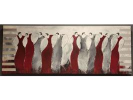 Olieverf schilderij dikke dames